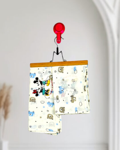 Muslin Teddy Print Towel/Large