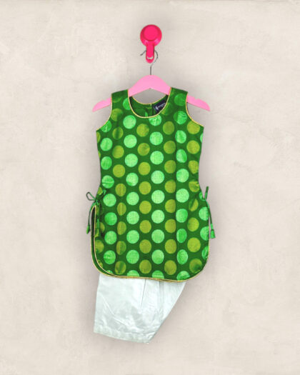 Green Polka Dot Salwar Set