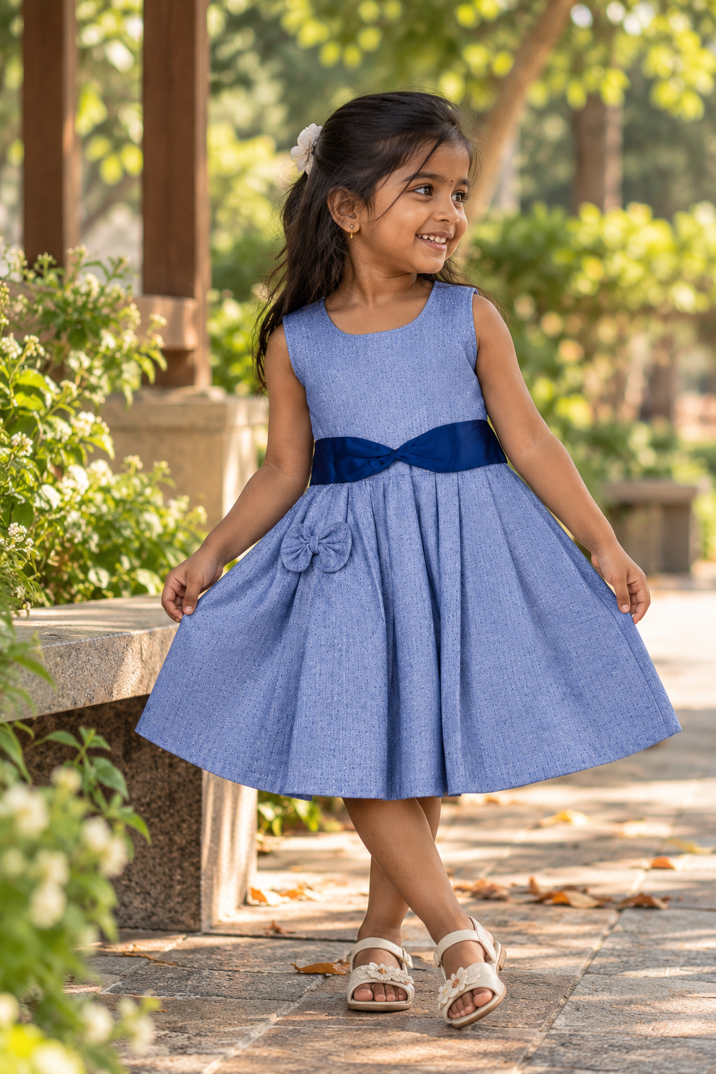 Sleeveless Bow Frock - Image 2