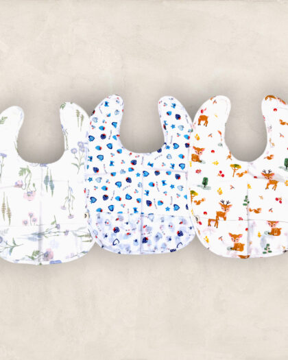 Muslin Printed Bibs-Large