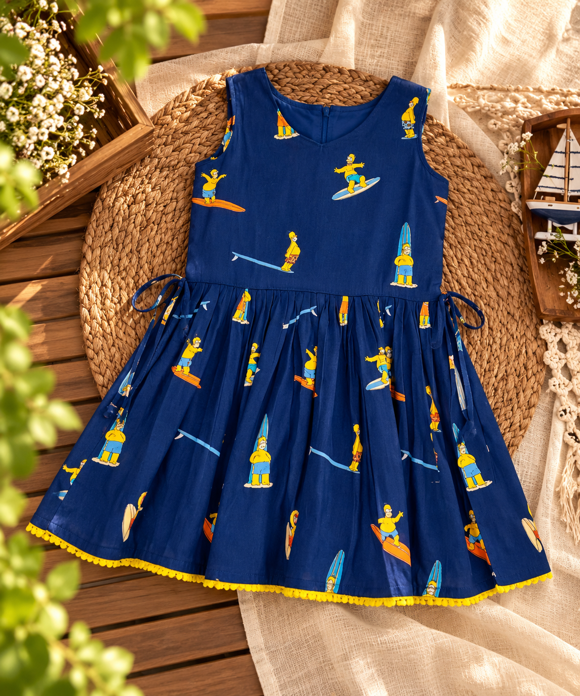 Navy Blue Skate Board Frock