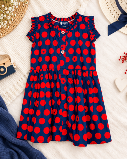 Red Palkadot Frock