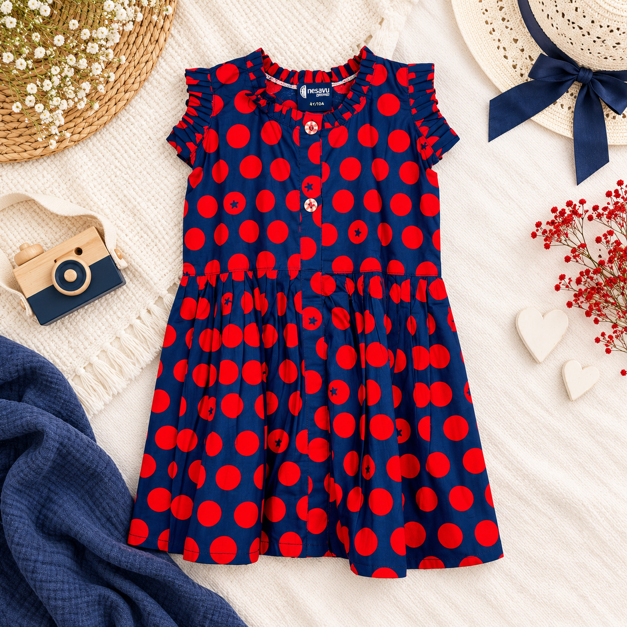 Red Palkadot Frock