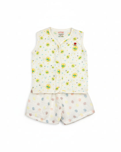 Muslin Jabla Sunshine Sleeveless With Normal Shorts