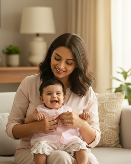 Muslin Jabla Pink Front Open With Frill