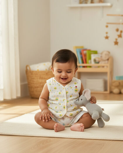 Muslin Jabla Sunshine Sleeveless With Normal Shorts