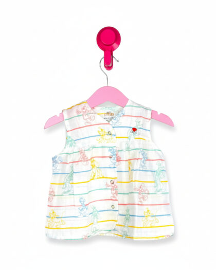Mickey Mouse Multi Colour Front Yoke Frock