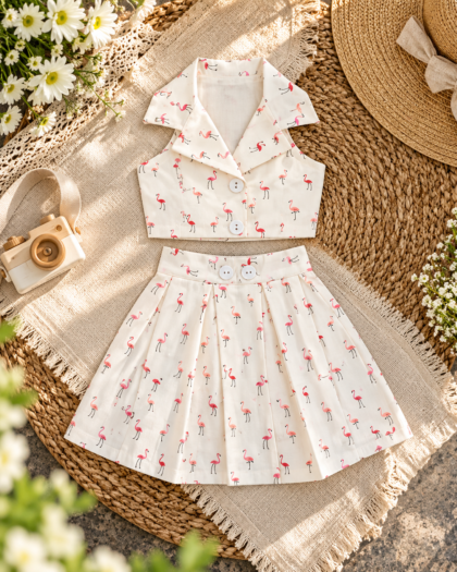 White Flemingo Top & Skirt