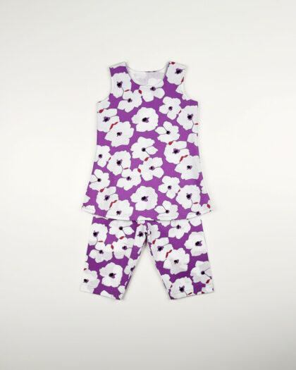 Purple Floral Co-ord Set/3-4 Years
