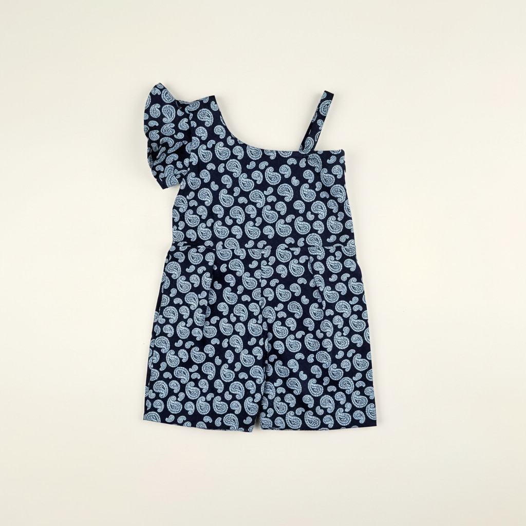 Blue Off Shoulder Jumpsuit/1-2 Year