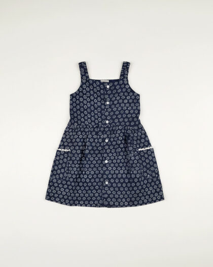 Navy Dotted Frock/2-3 Years
