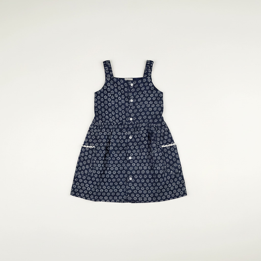 Navy Dotted Frock/2-3 Years