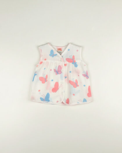Double Muslin Yoke Butterfly Jabla