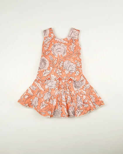 Peach-Top & Skirt Set/2-3 Years