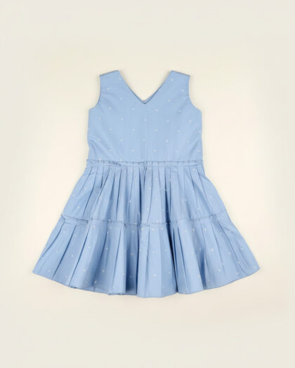 Blue Layer Frill Frock
