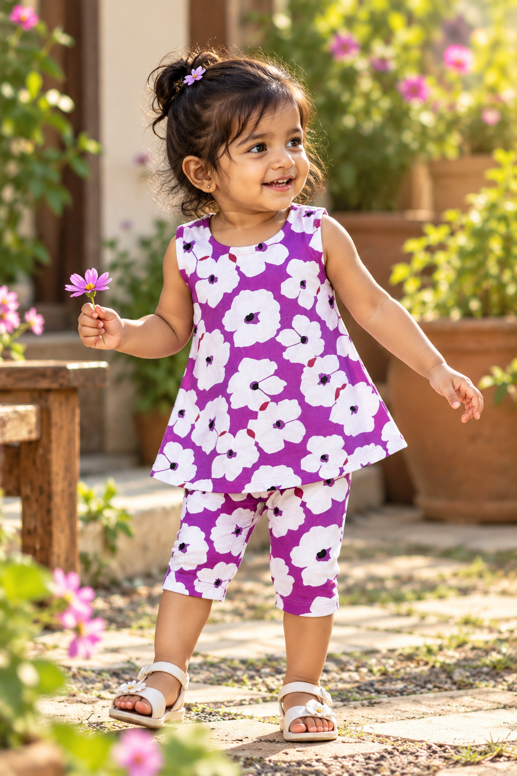 Purple Floral Co-ord Set/3-4 Years - Image 2
