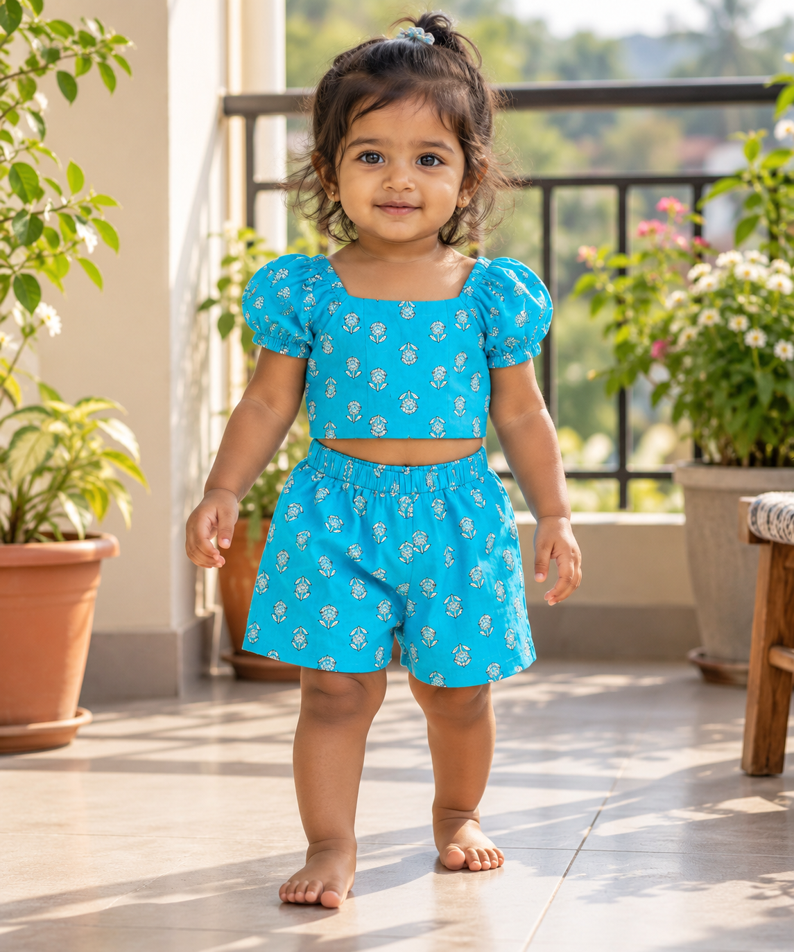 Aquamarine Blue Short & Top - Image 2