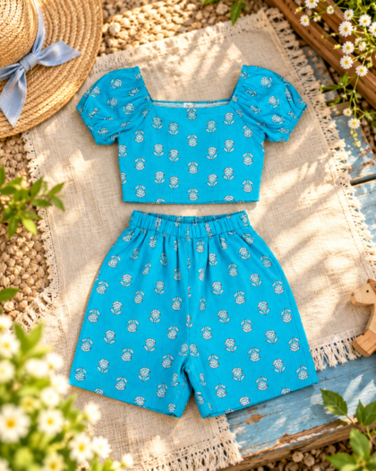 Aquamarine Blue Short & Top